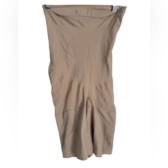 NWOT SPANX Cream Shapewear High-Waisted Shorts - Picture 3 of 5